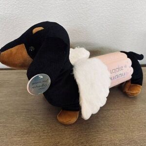 DACHSHUND ANGEL snuggle buddy with WINGS Fun for Christmas too NWT